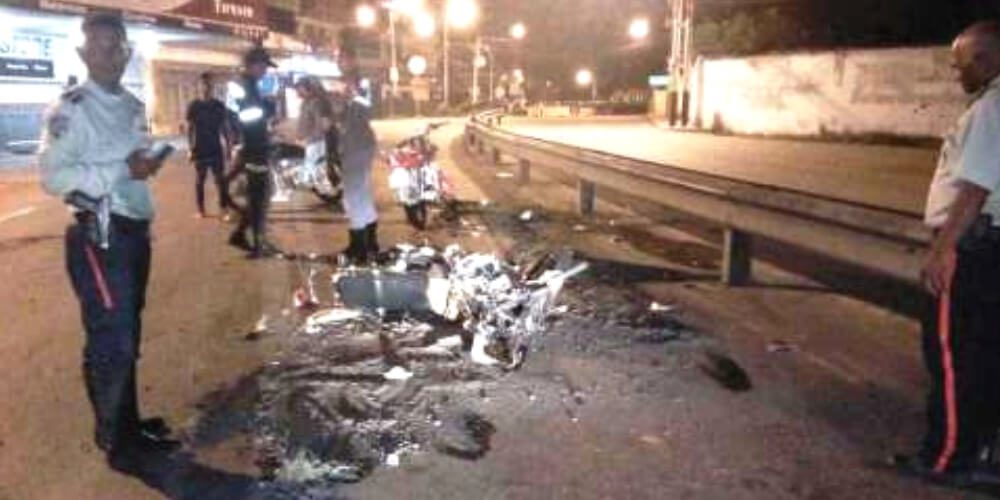 5 personas lesionadas dejo un choque de dos motos en Ocumare del Tuy