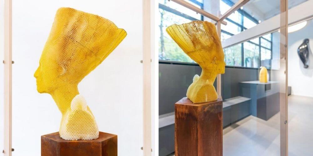 miles-de-abejas-crean-estatua-de-nefertiti-con-su-panal-todo-un-arte-artista-tomas-liberty-movidatuy.com