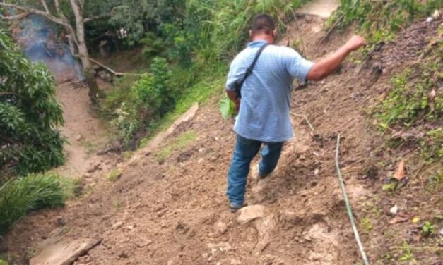 Más de 50 familias quedaron incomunicadas en Santa Lucía-Mariche