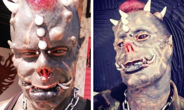 😮 Tatuador brasileño se cortó la nariz porque parecerse al diablo 😮