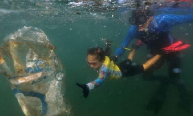 ✌️ Niña se sumerge en las playas para limpiar las aguas y proteger a los animales ✌️