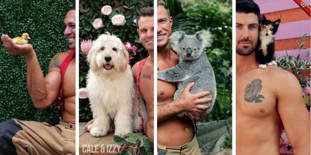 😮 Impactante calendario benéfico 2022 de Bomberos australianos junto a mascotas rescatadas 😮