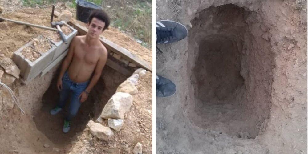 ✌️ Joven de 20 años construyó cueva en el jardín de su casa para no discutir con sus padres ✌️