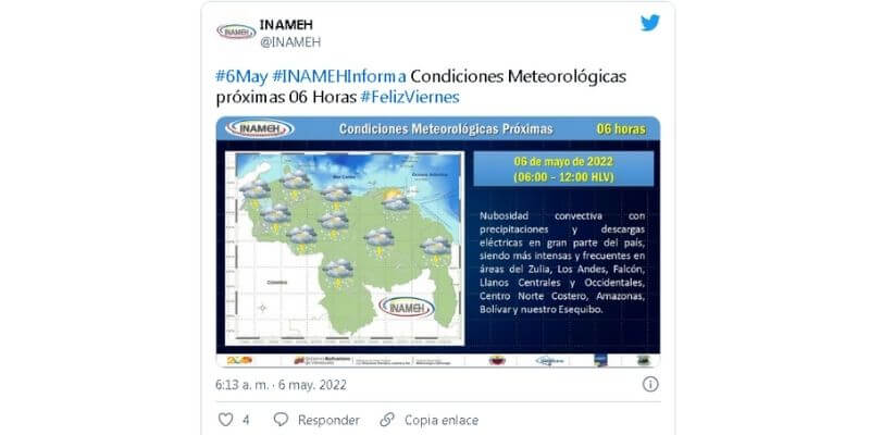 inameh-alerto-sobre-nubosidad-e-intensas-lluvias-en-varios-estados-de-venezuela