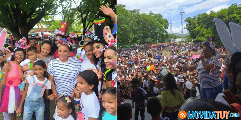 Niños disfrutando del Día del Niño en el Paseo Los Próceres de Caracas con juegos y actividades recreativas
